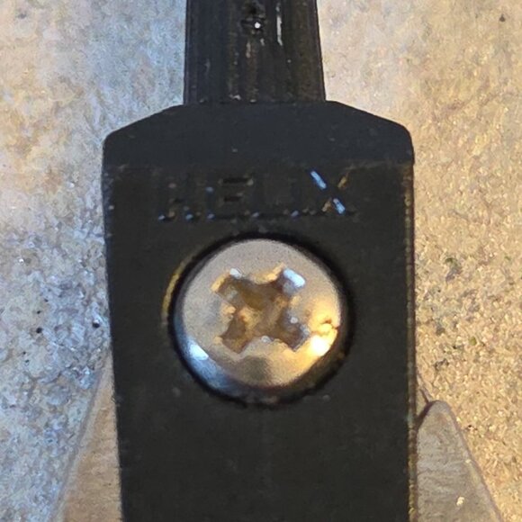 Vintage Helix Protractor Pencil Holder Silver Tone Metal and Black Plastic - Picture 2 of 9